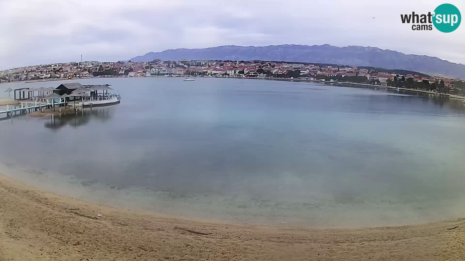 Novalja livecam – plage de la ville