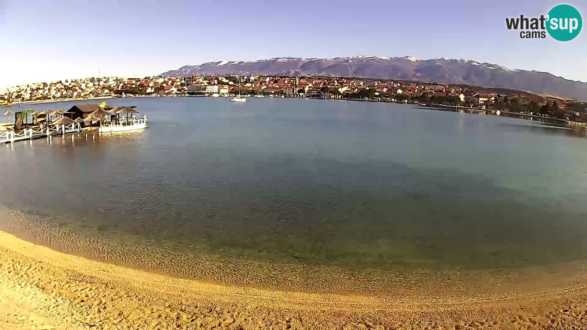 Novalja livecam – plage de la ville