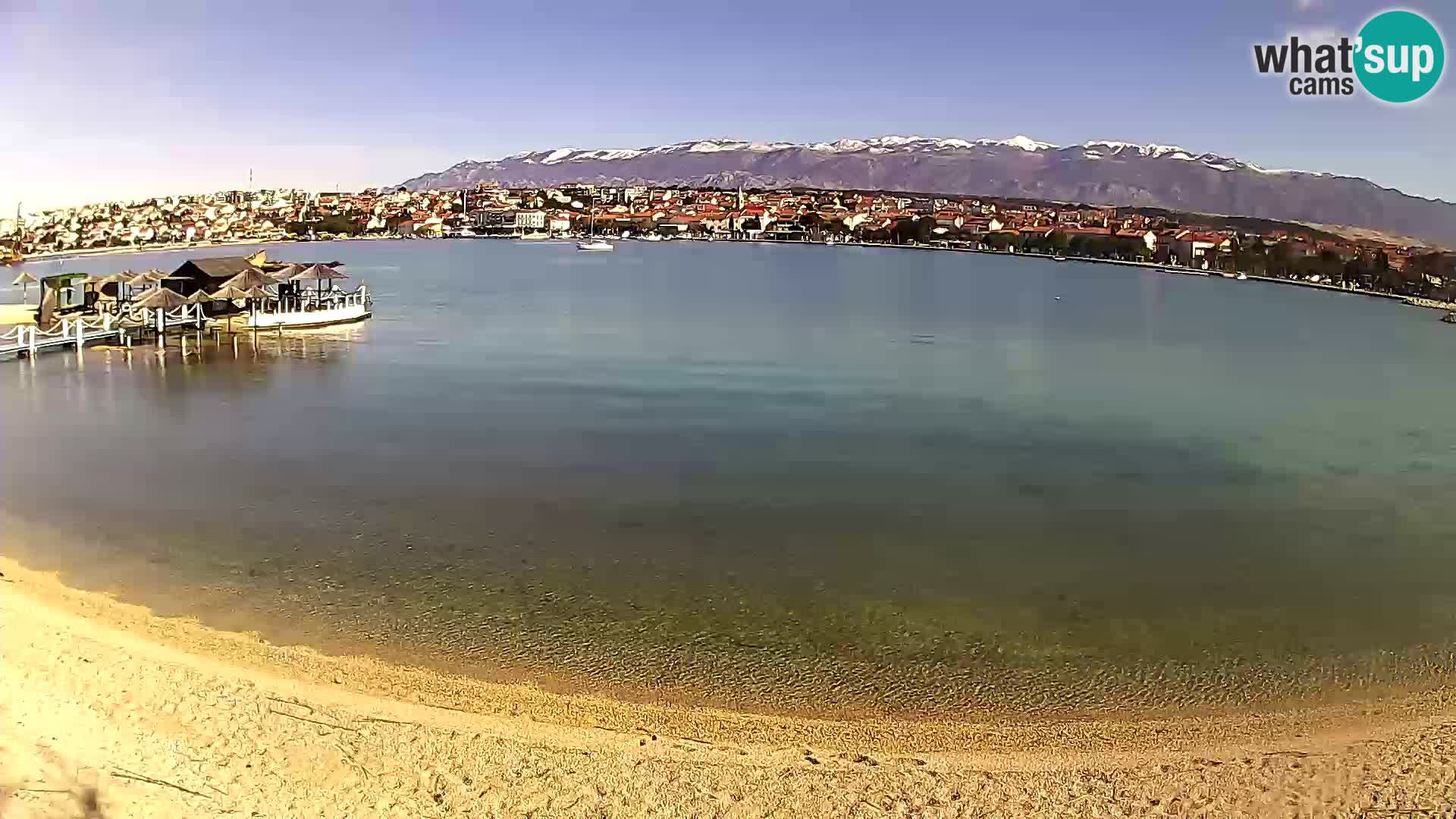 Novalja livecam – plage de la ville