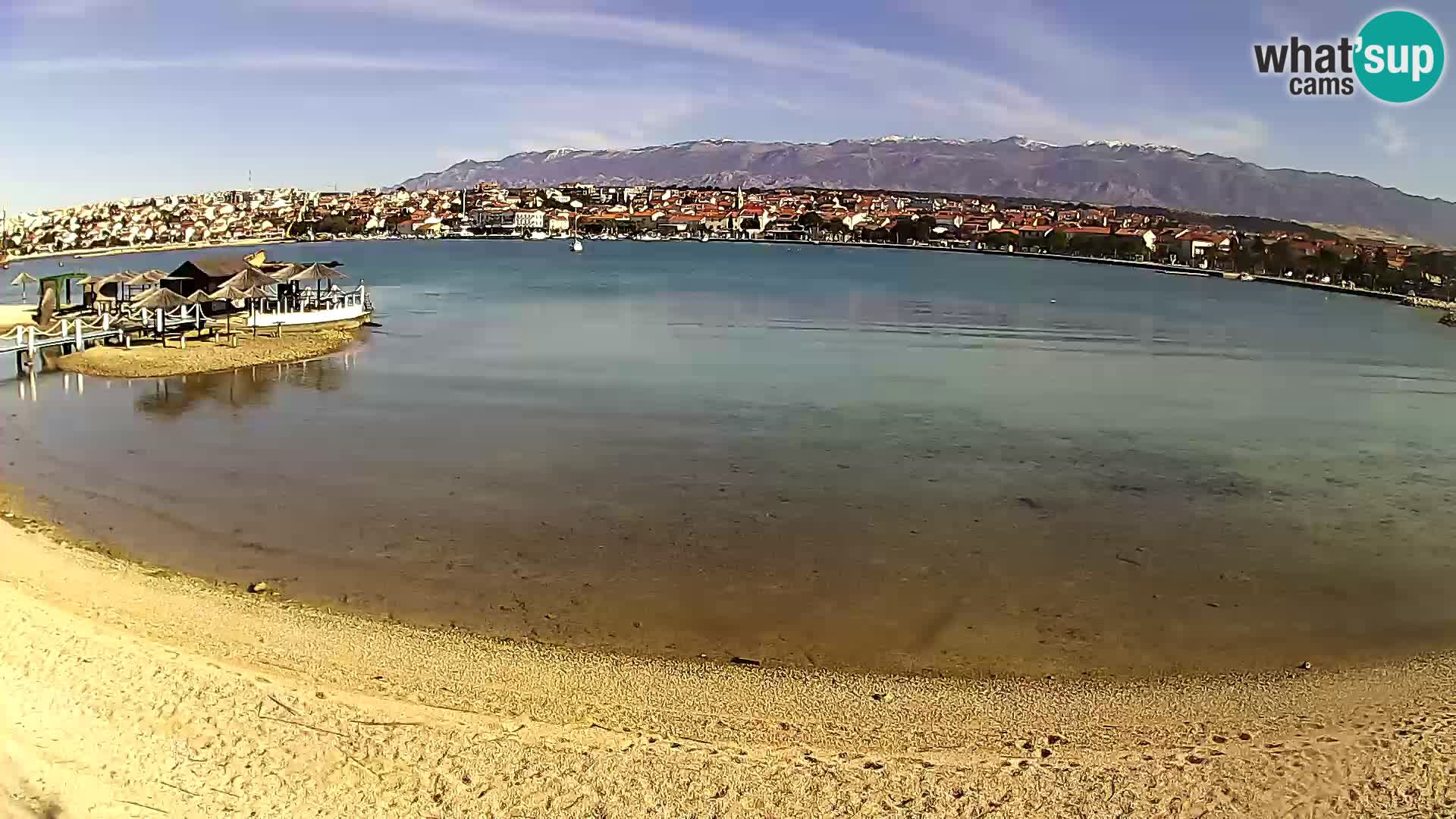 Novalja livecam – plage de la ville