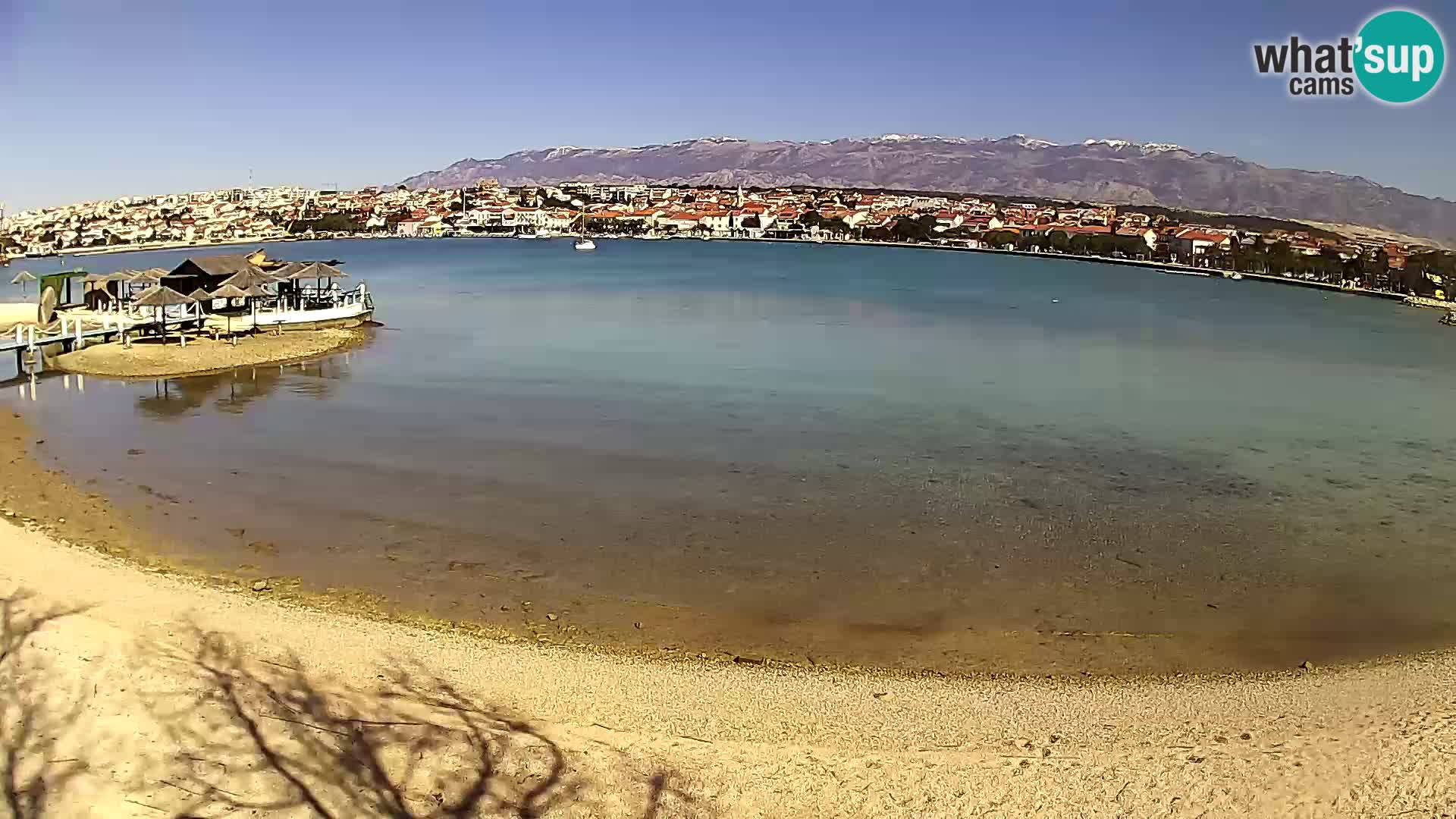 Novalja livecam – plage de la ville