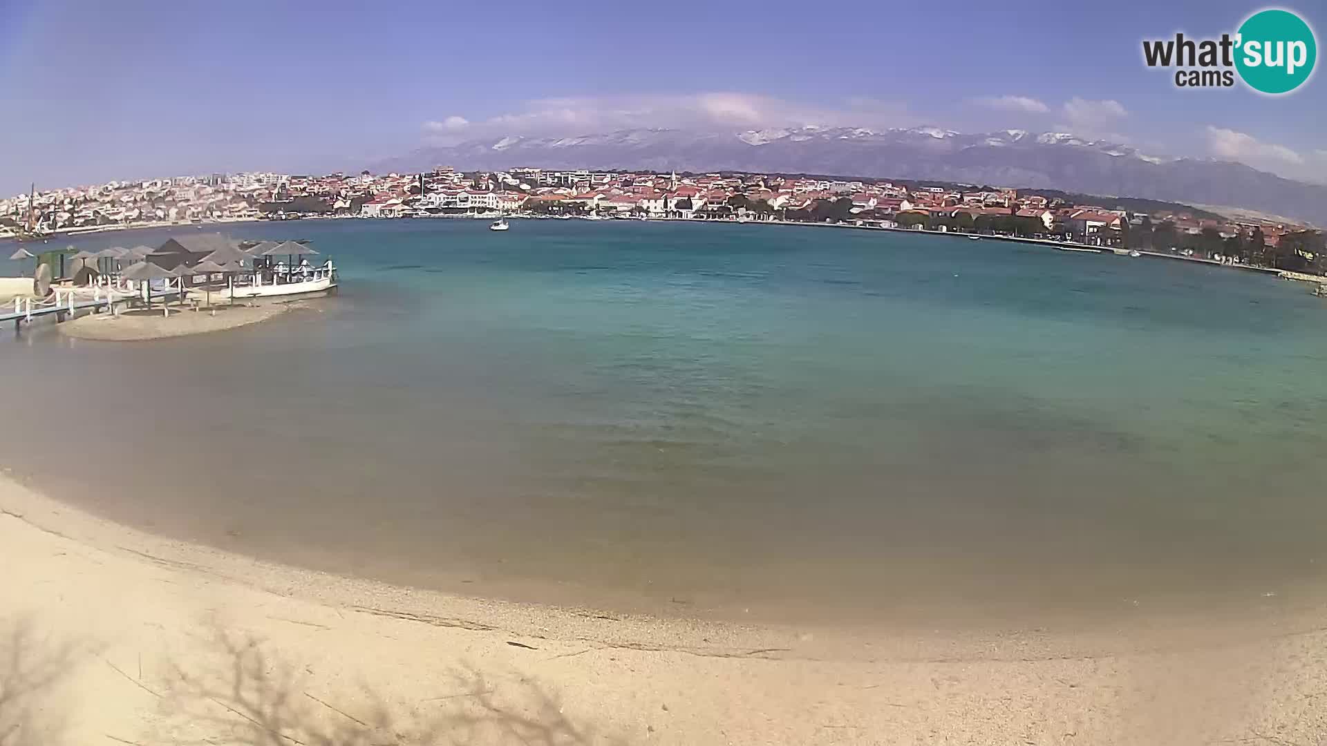 Novalja livecam – plage de la ville