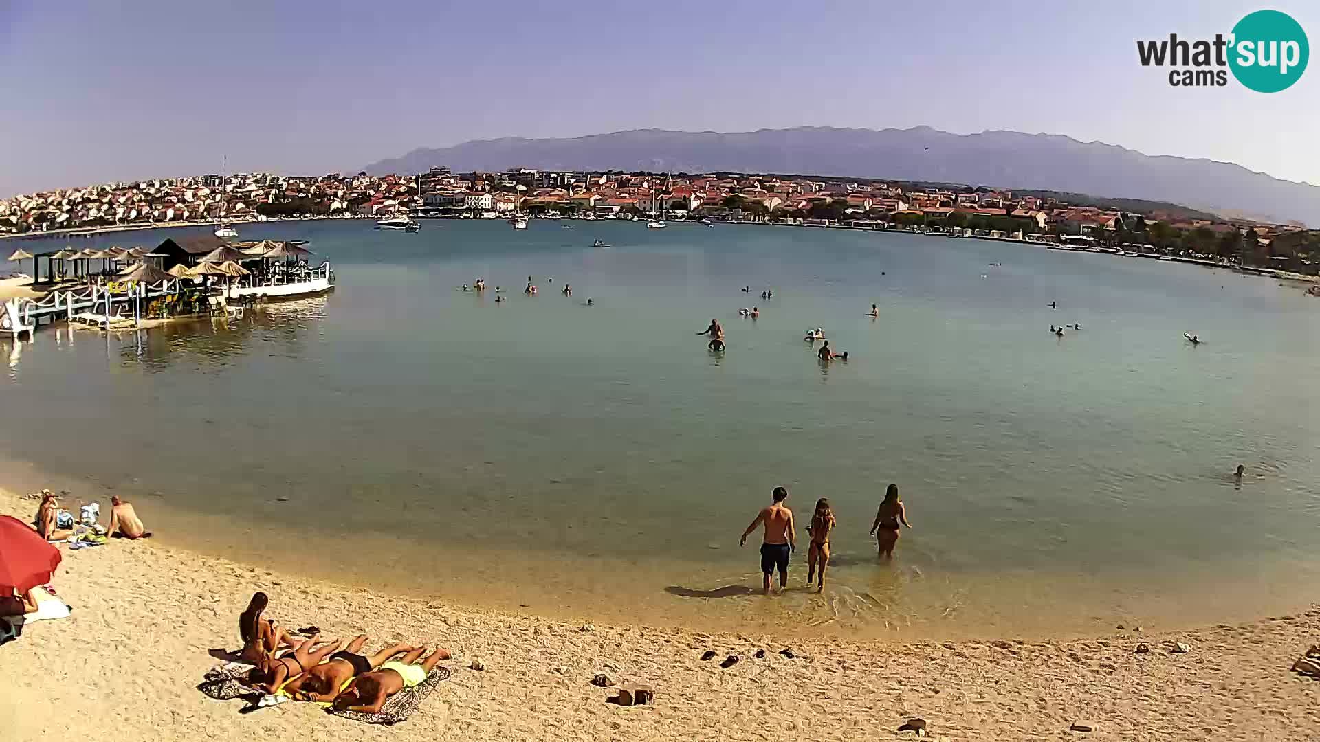 Novalja webcam – spiaggia cittadina