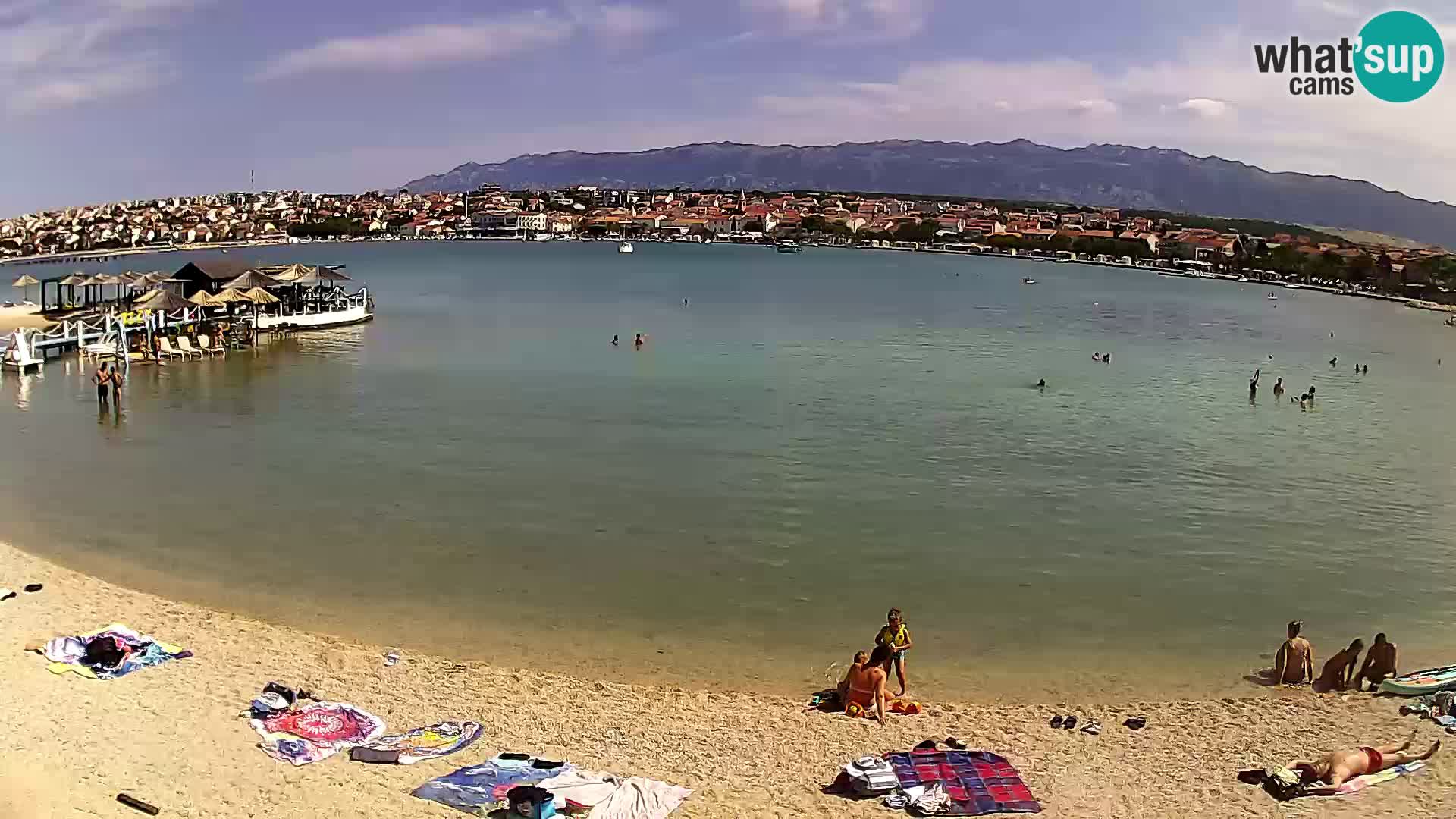 Novalja en vivo – playa de la ciudad