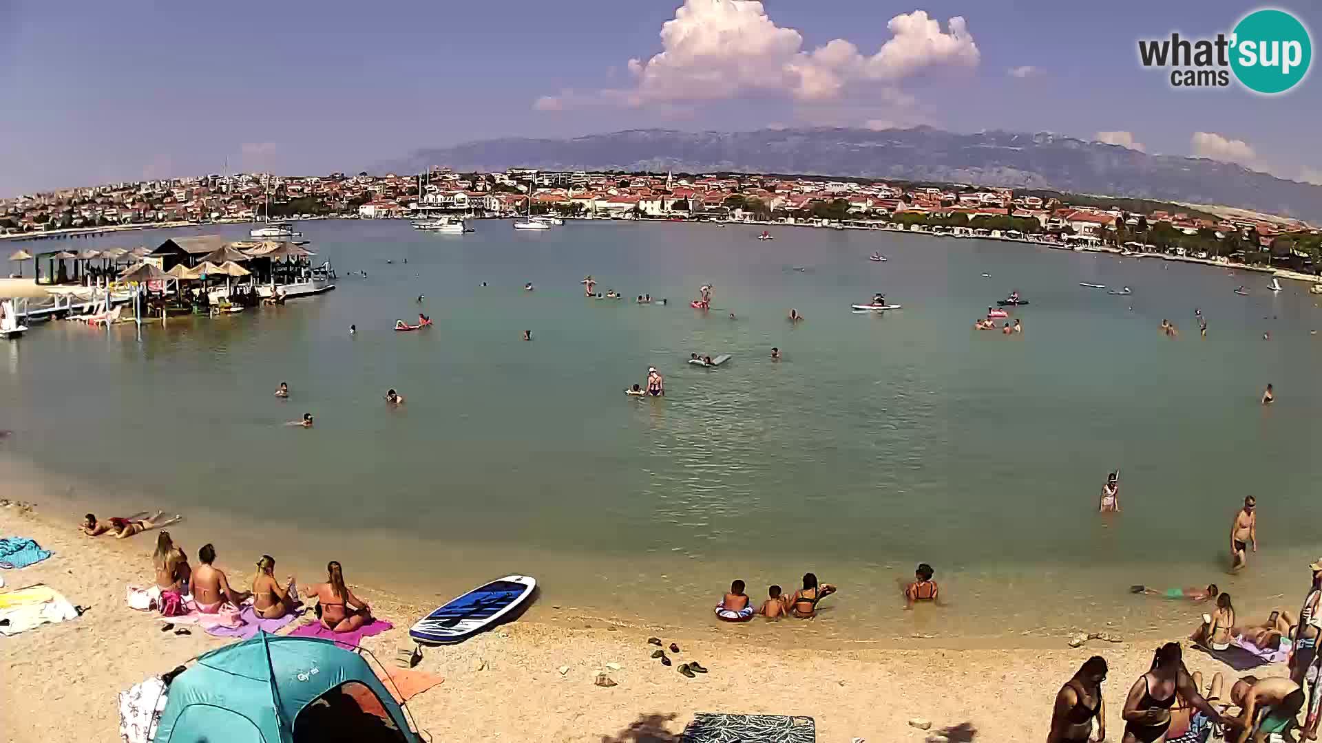 Novalja livecam – plage de la ville