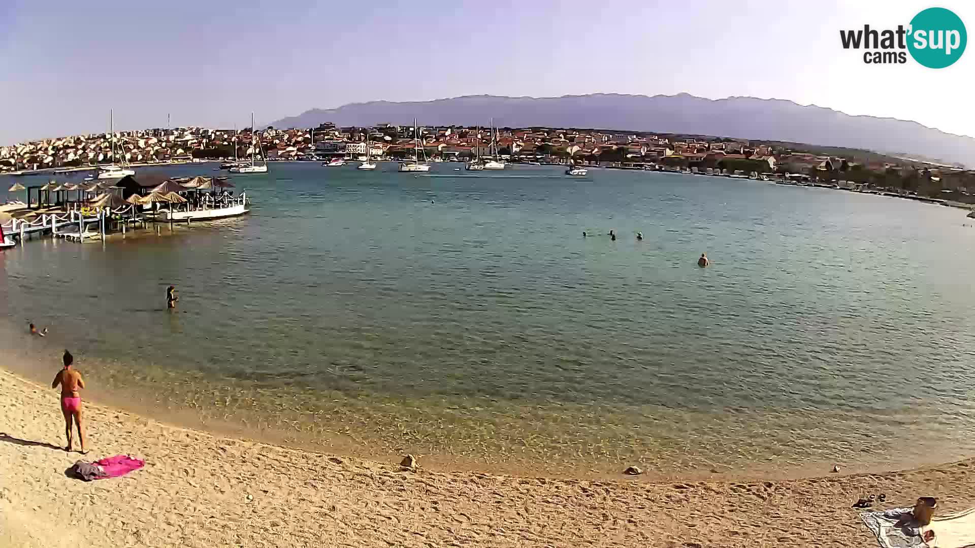 Novalja livecam – plage de la ville