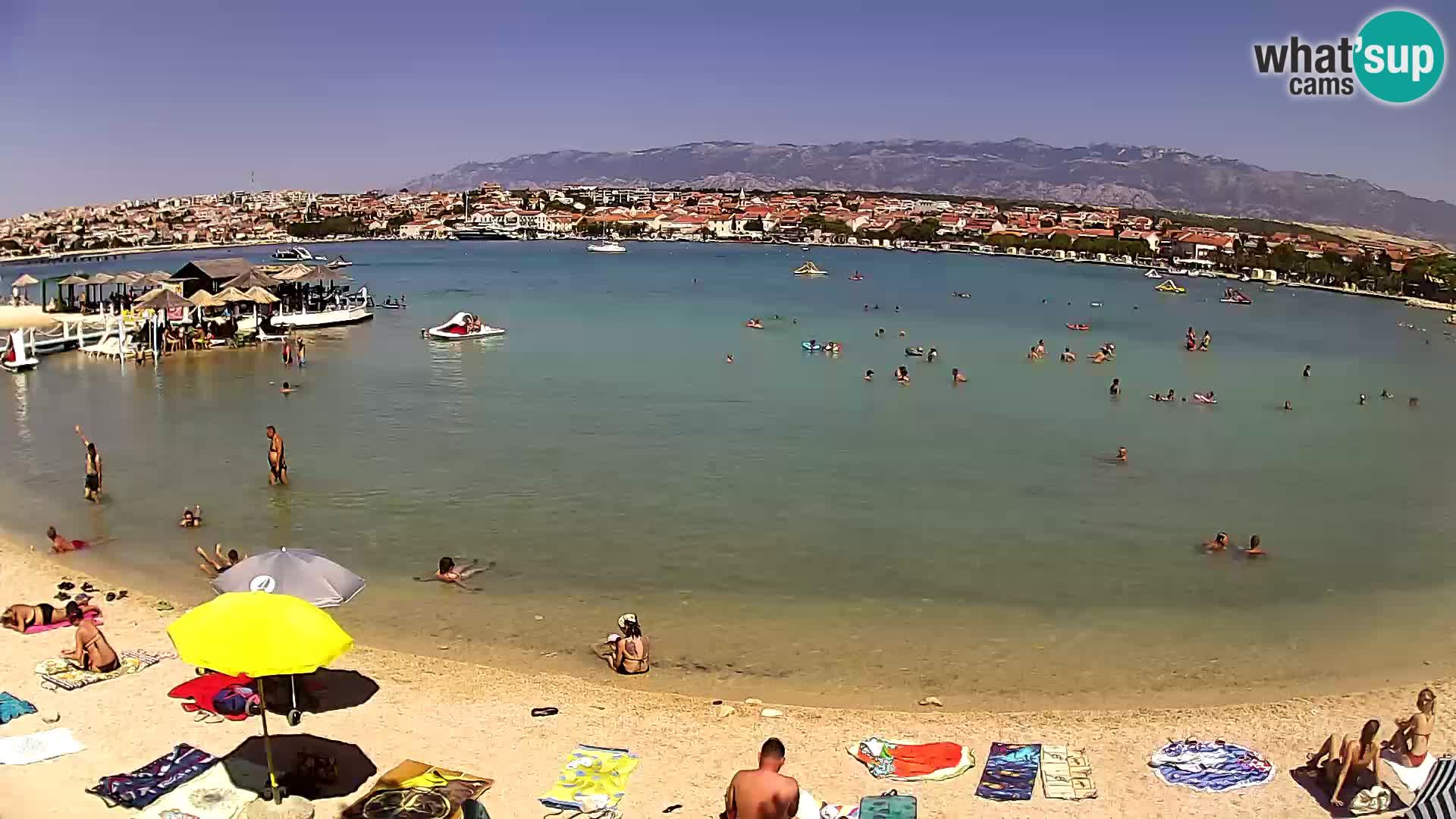 Novalja livecam – plage de la ville