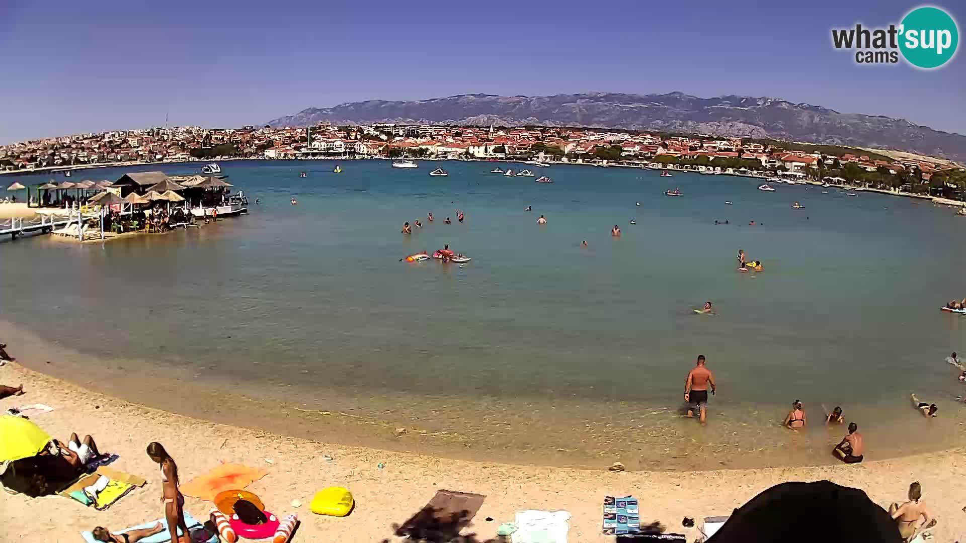 Novalja livecam – plage de la ville