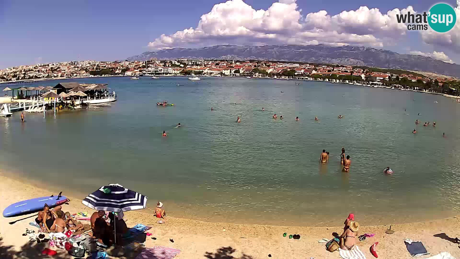 Novalja en vivo – playa de la ciudad