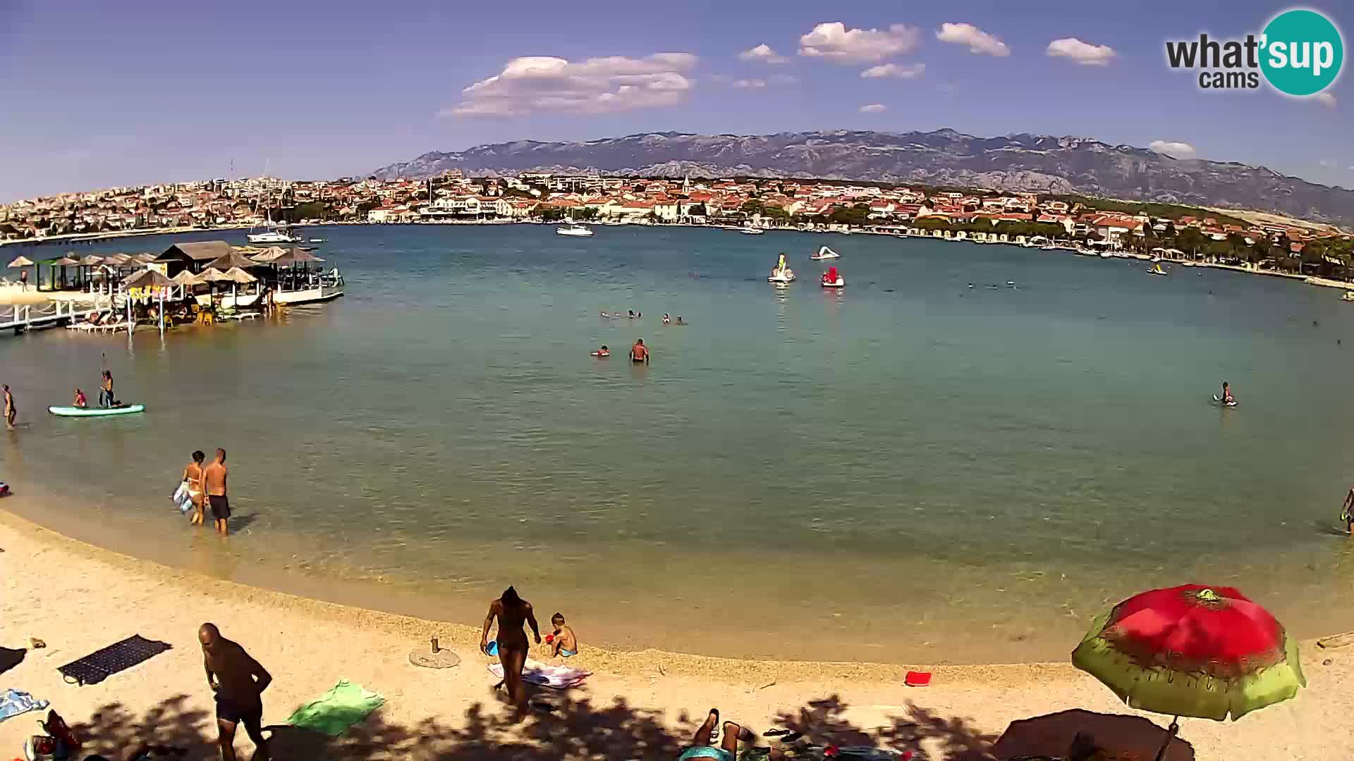 Novalja livecam – plage de la ville