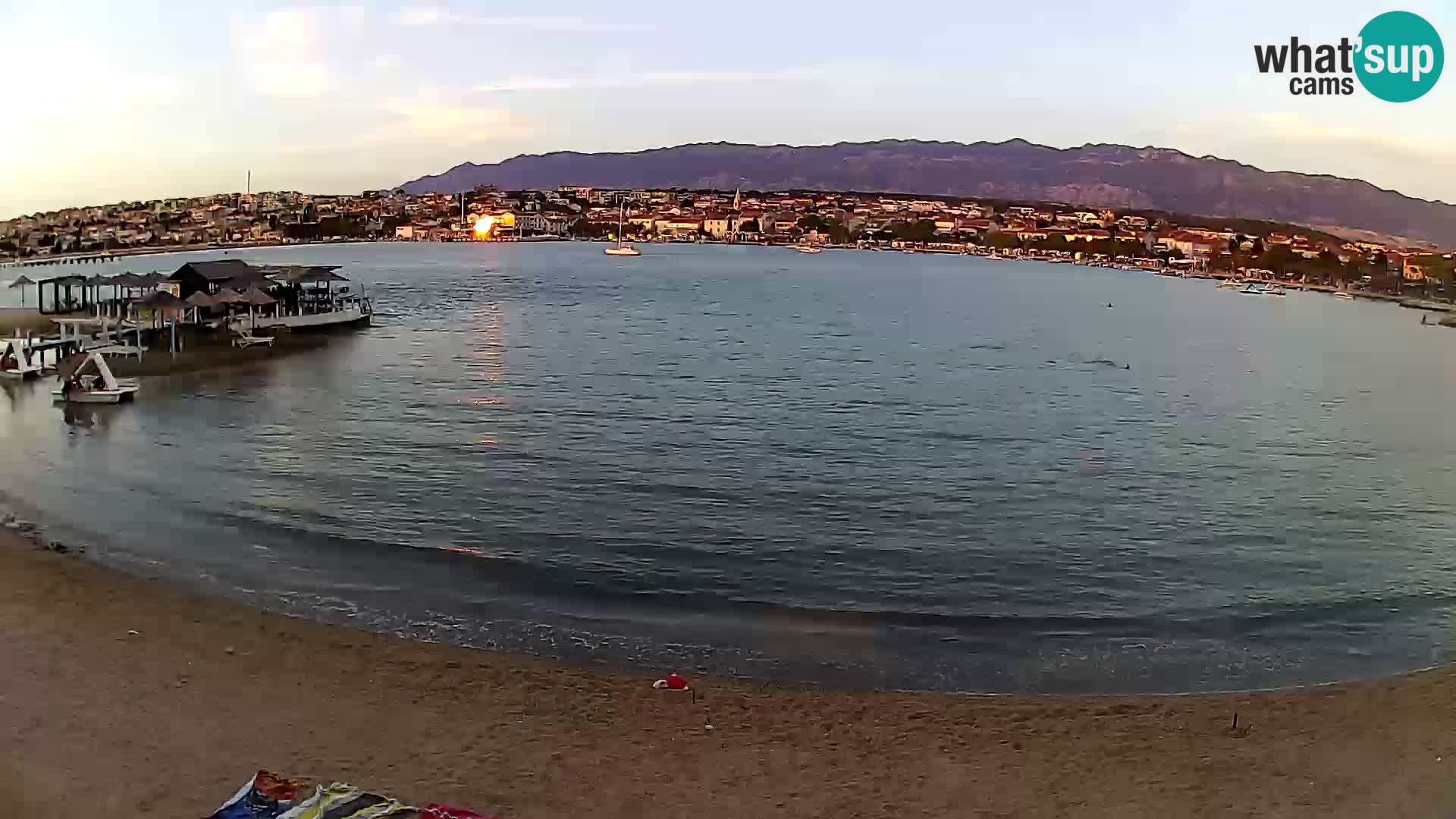 Novalja livecam – plage de la ville