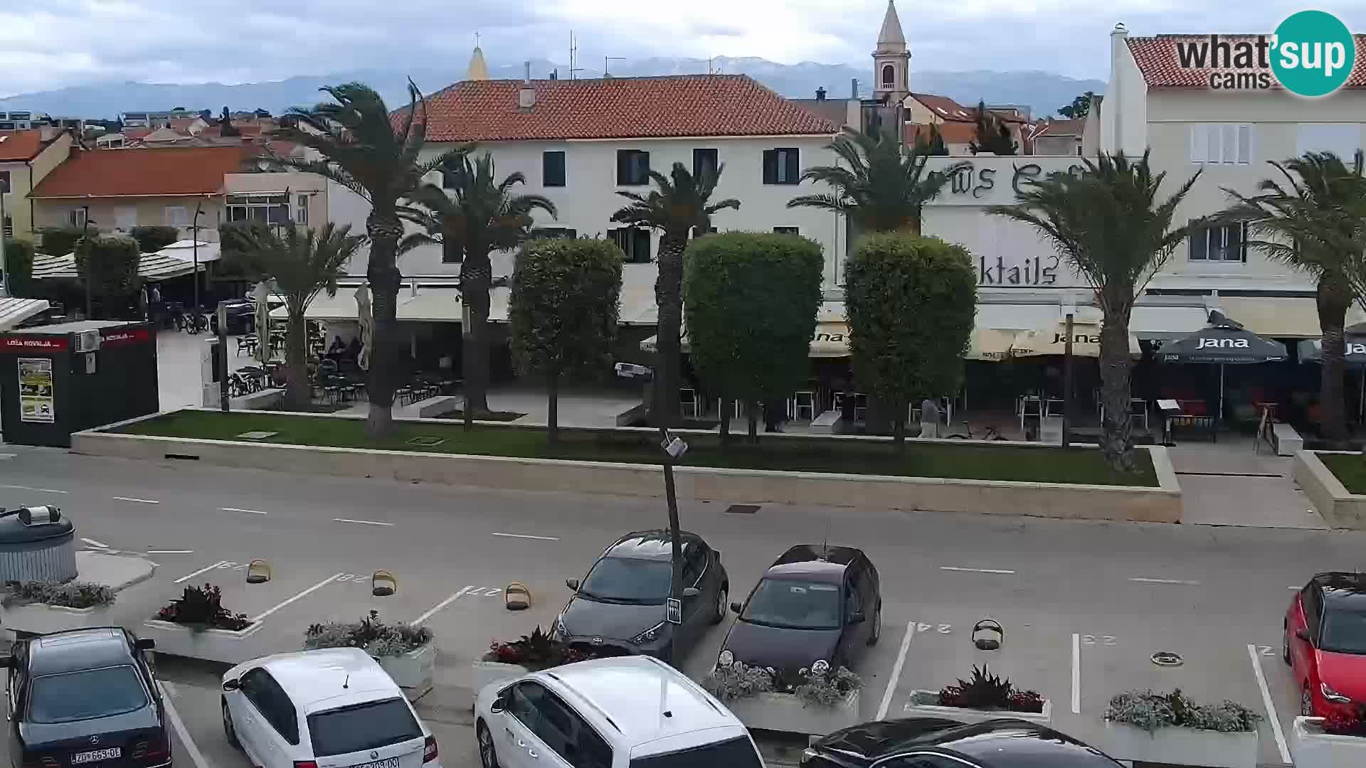 Webcam Novalja seaside promenade