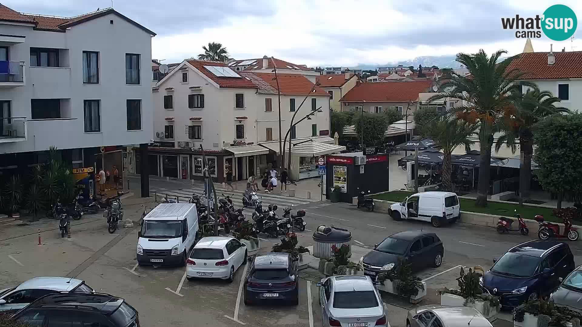 Webcam Novalja seaside promenade