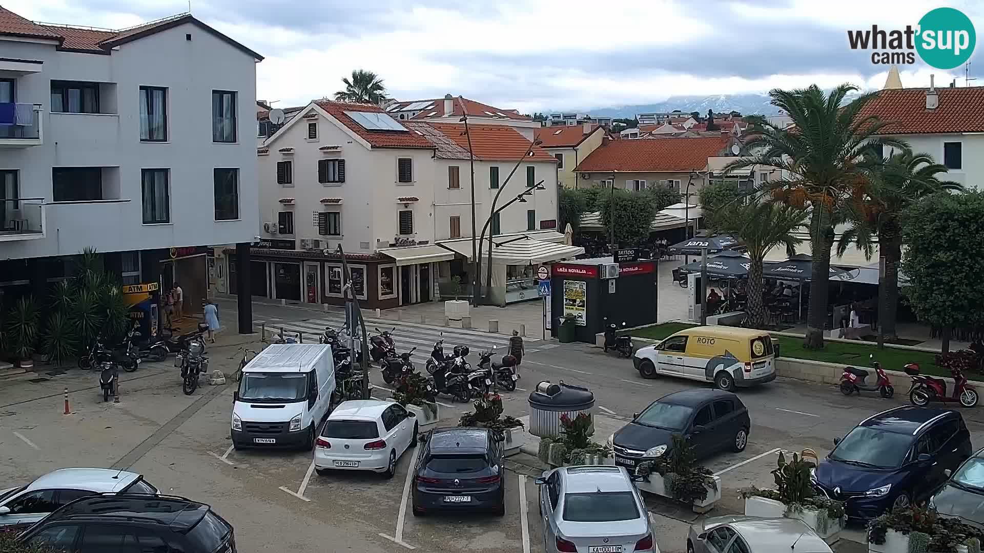 Webcam Novalja seaside promenade