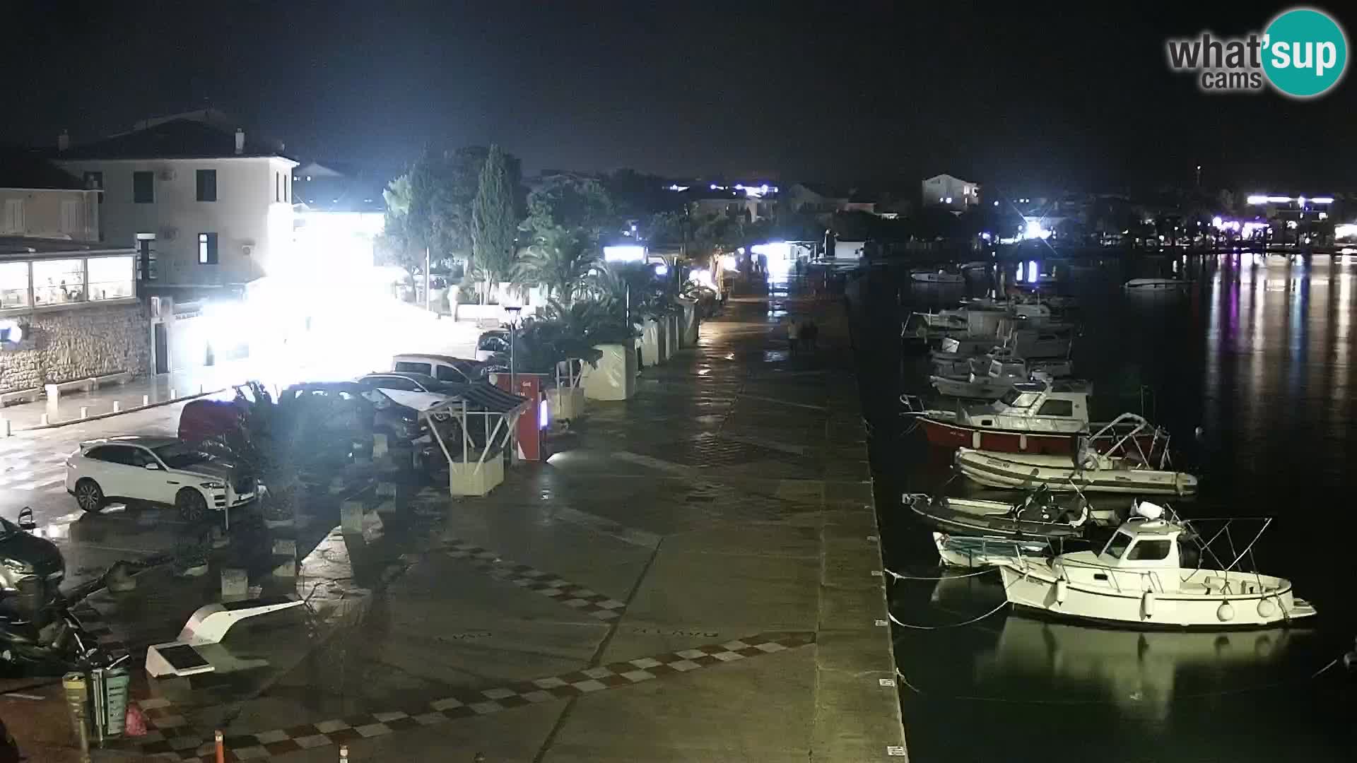 Webcam Novalja seaside promenade