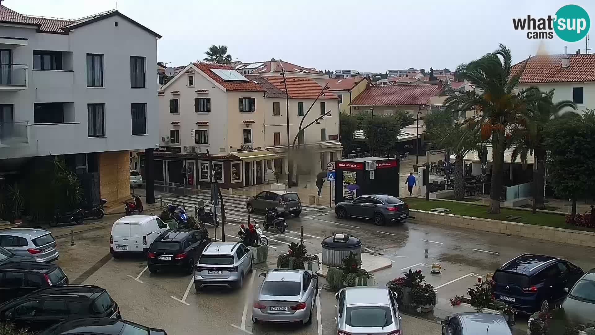 Webcam Novalja seaside promenade