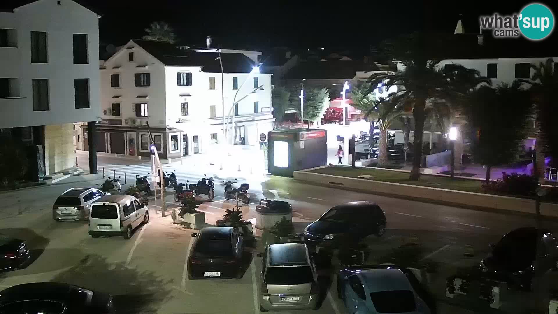 Webcam Novalja seaside promenade