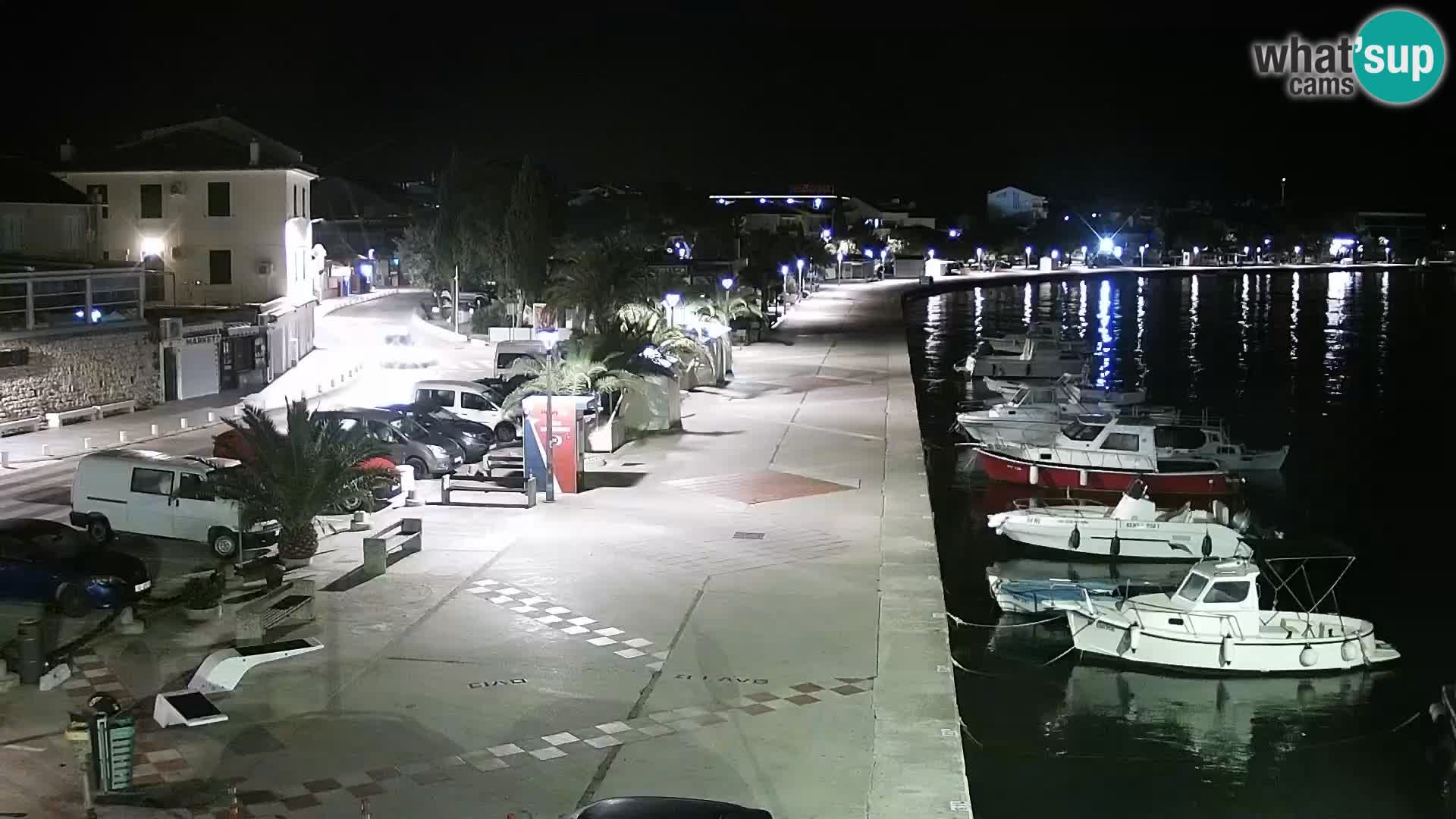 Webcam Novalja seaside promenade