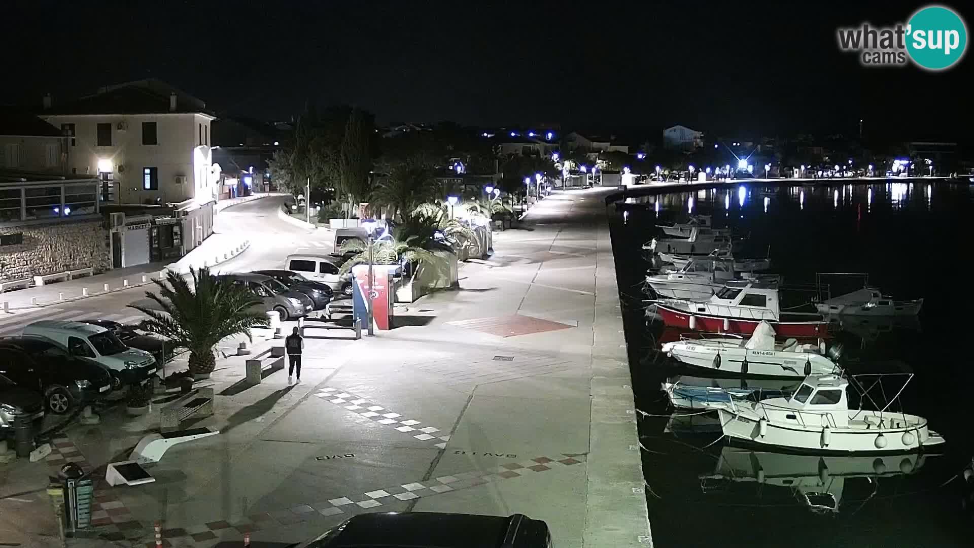 Webcam Novalja seaside promenade