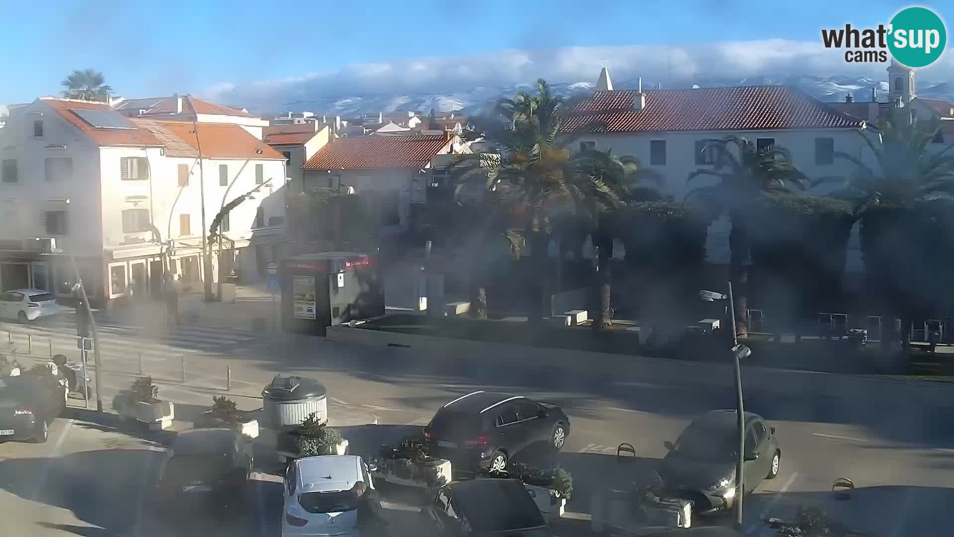 Webcam Novalja seaside promenade