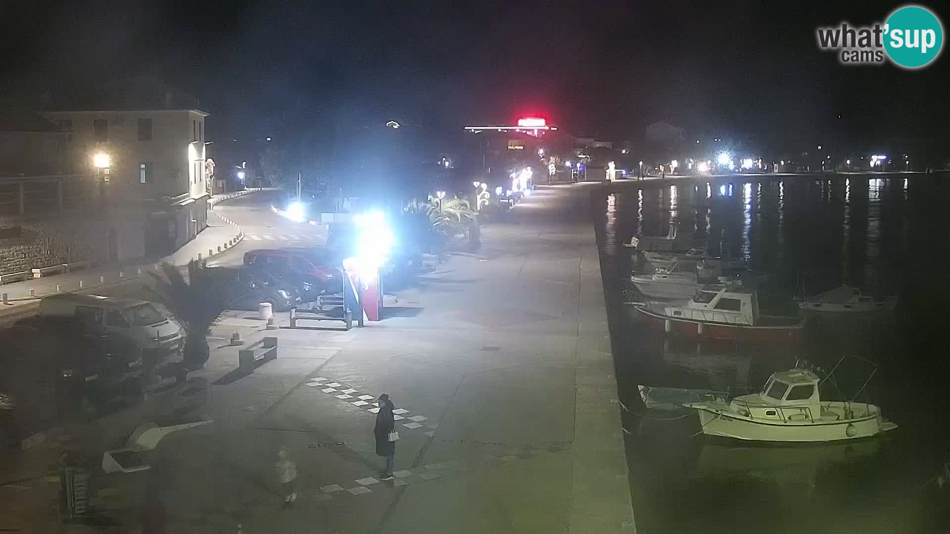 Webcam Novalja seaside promenade