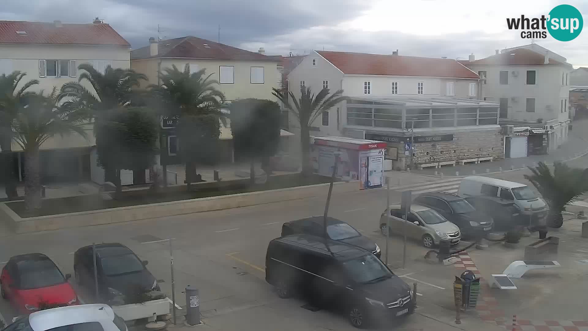 Webcam Novalja seaside promenade