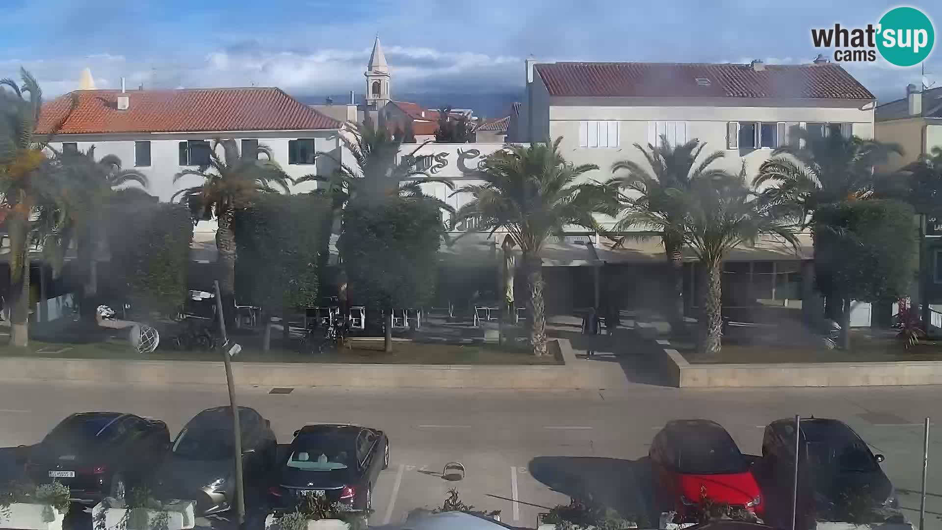 Webcam Novalja seaside promenade