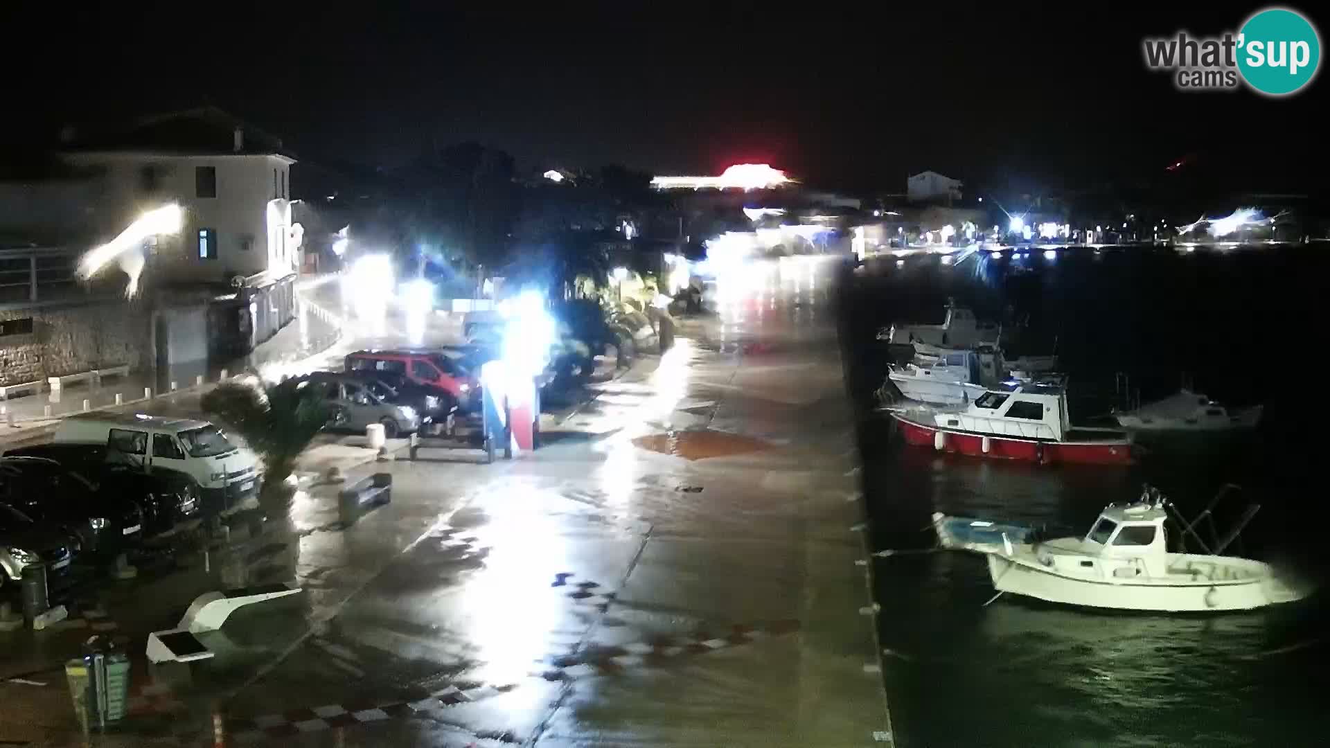 Webcam Novalja seaside promenade