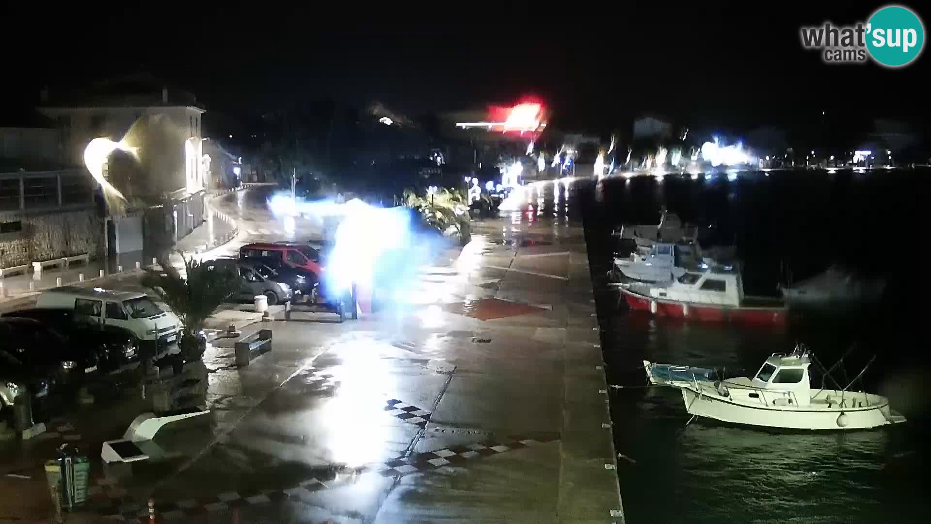 Webcam Novalja seaside promenade