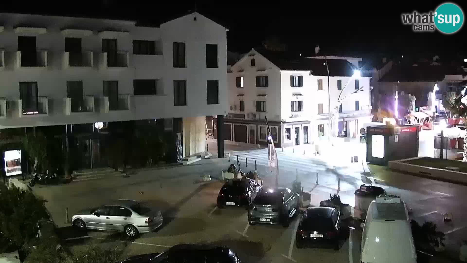 Webcam Novalja seaside promenade