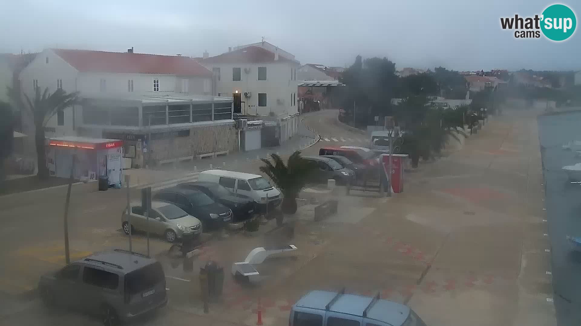 Webcam Novalja seaside promenade