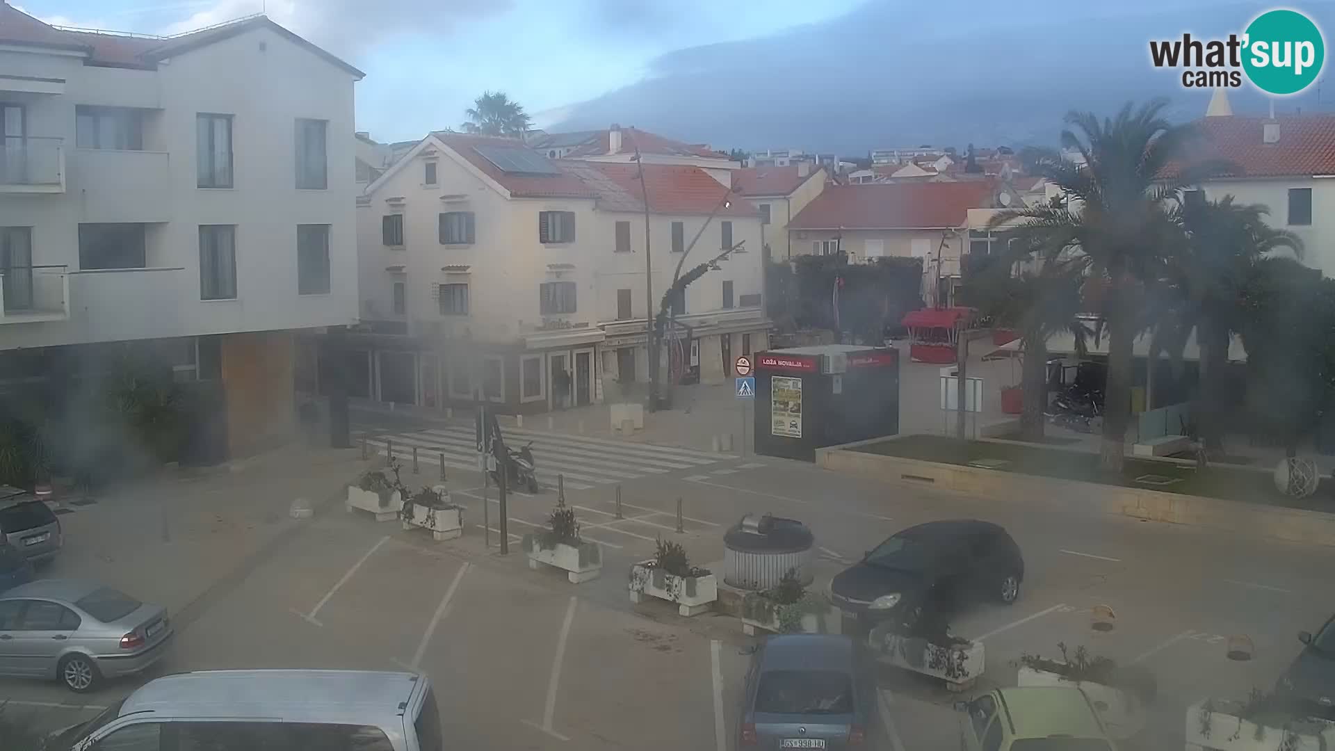 Webcam Novalja seaside promenade