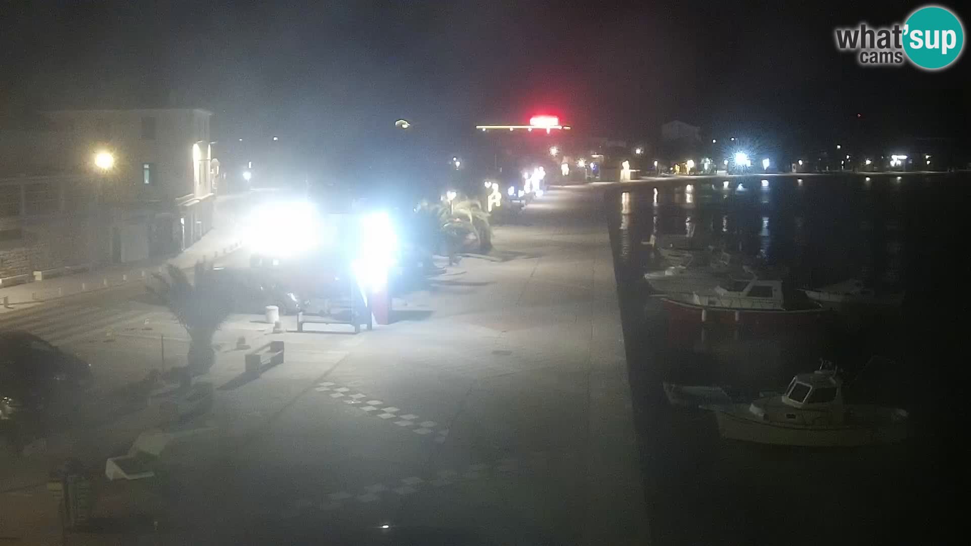 Webcam Novalja seaside promenade