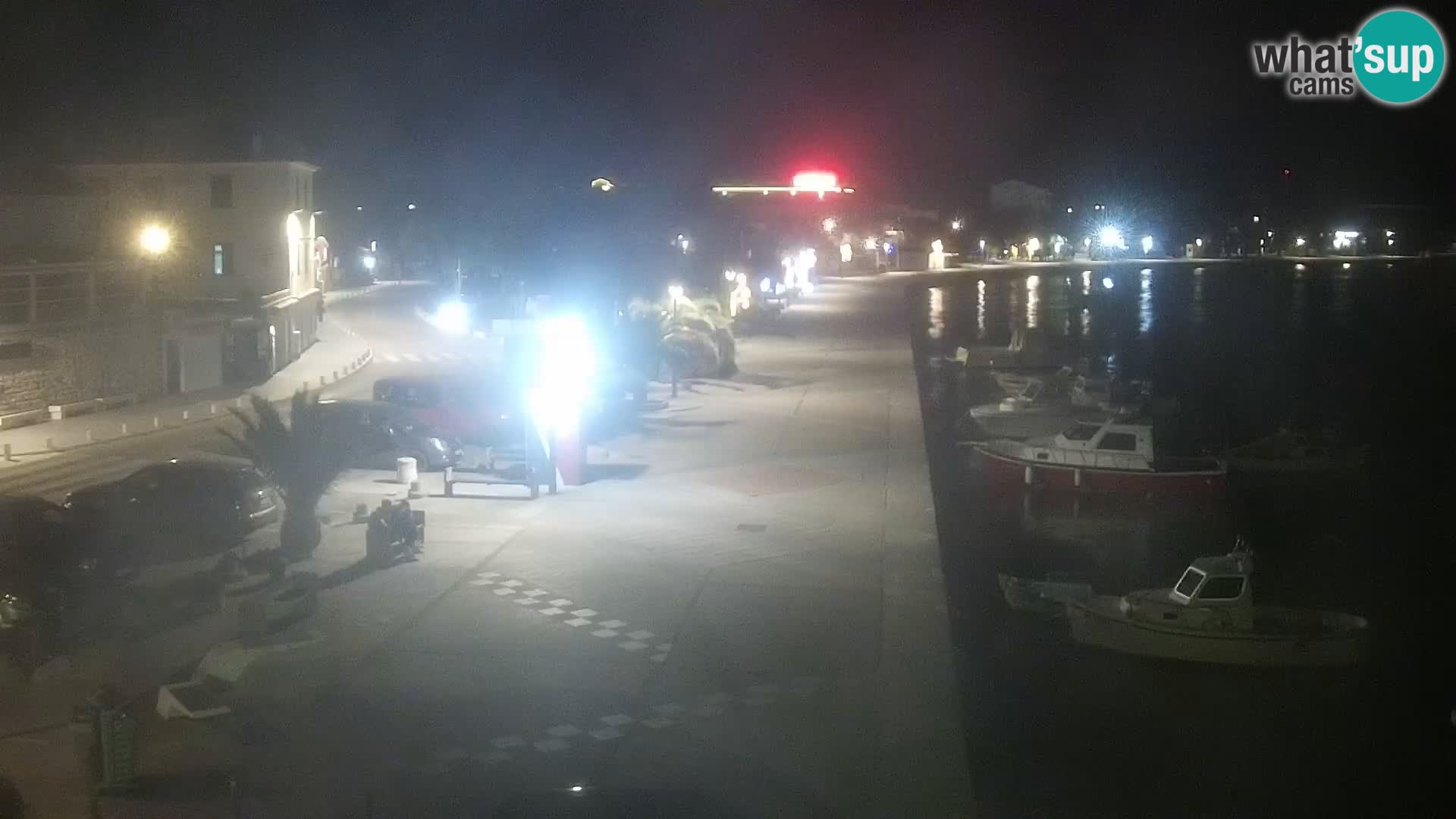 Webcam Novalja seaside promenade