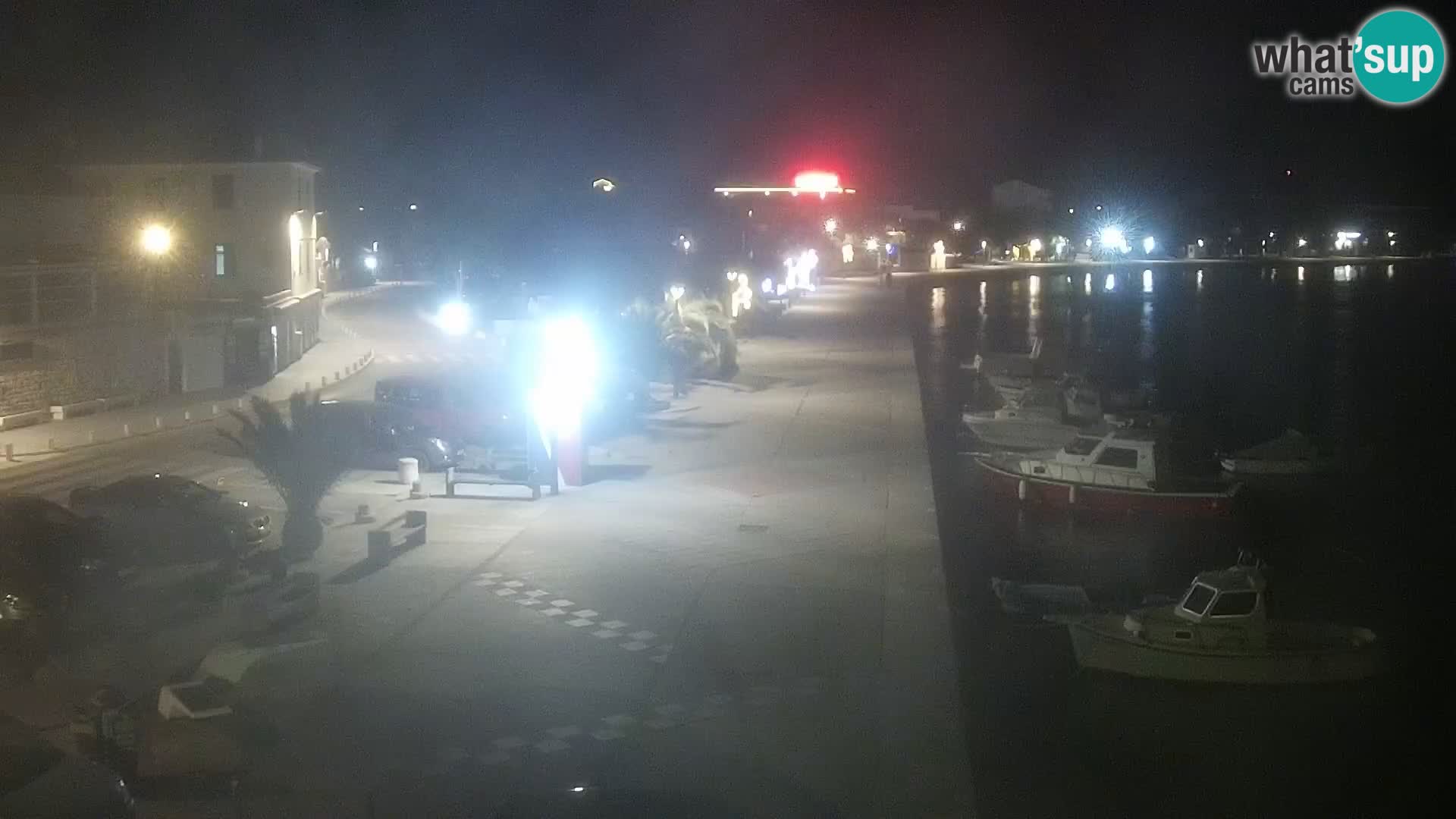 Webcam Novalja seaside promenade