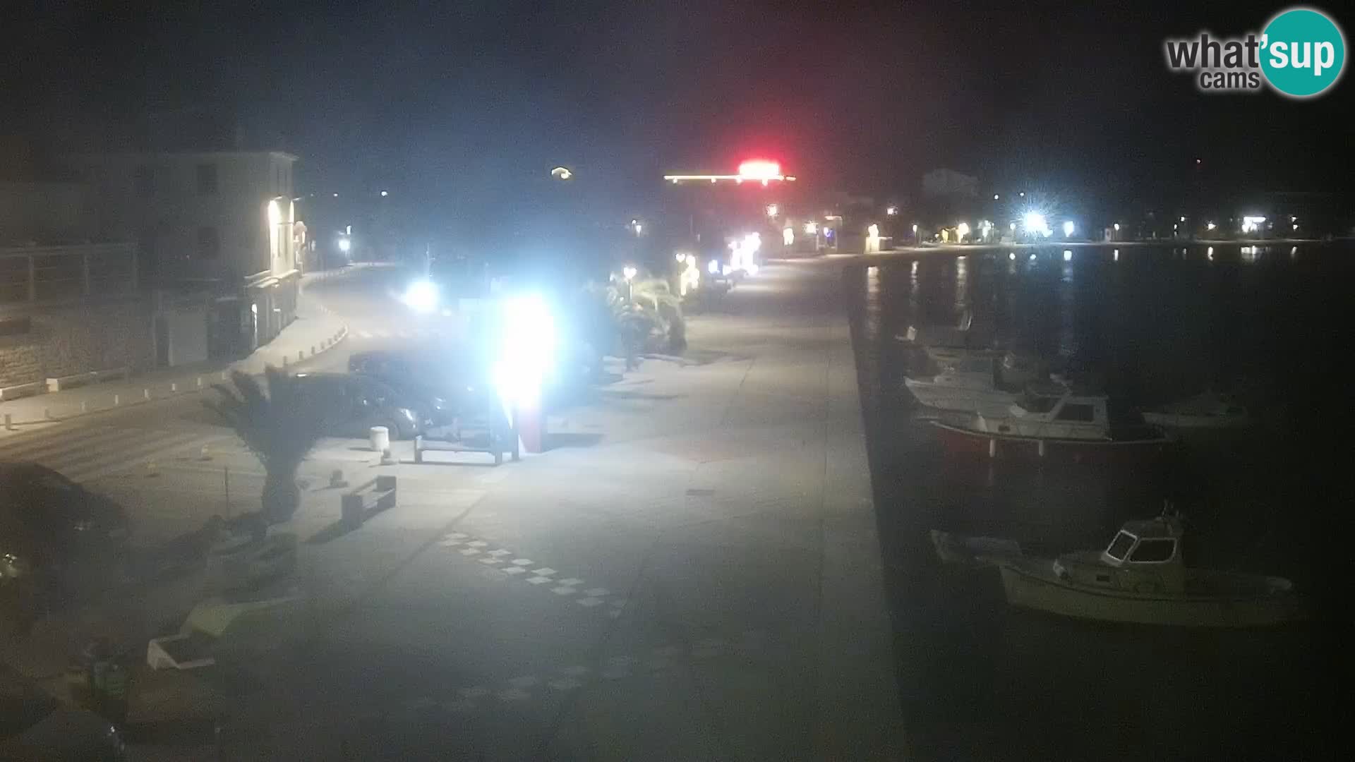 Webcam Novalja seaside promenade