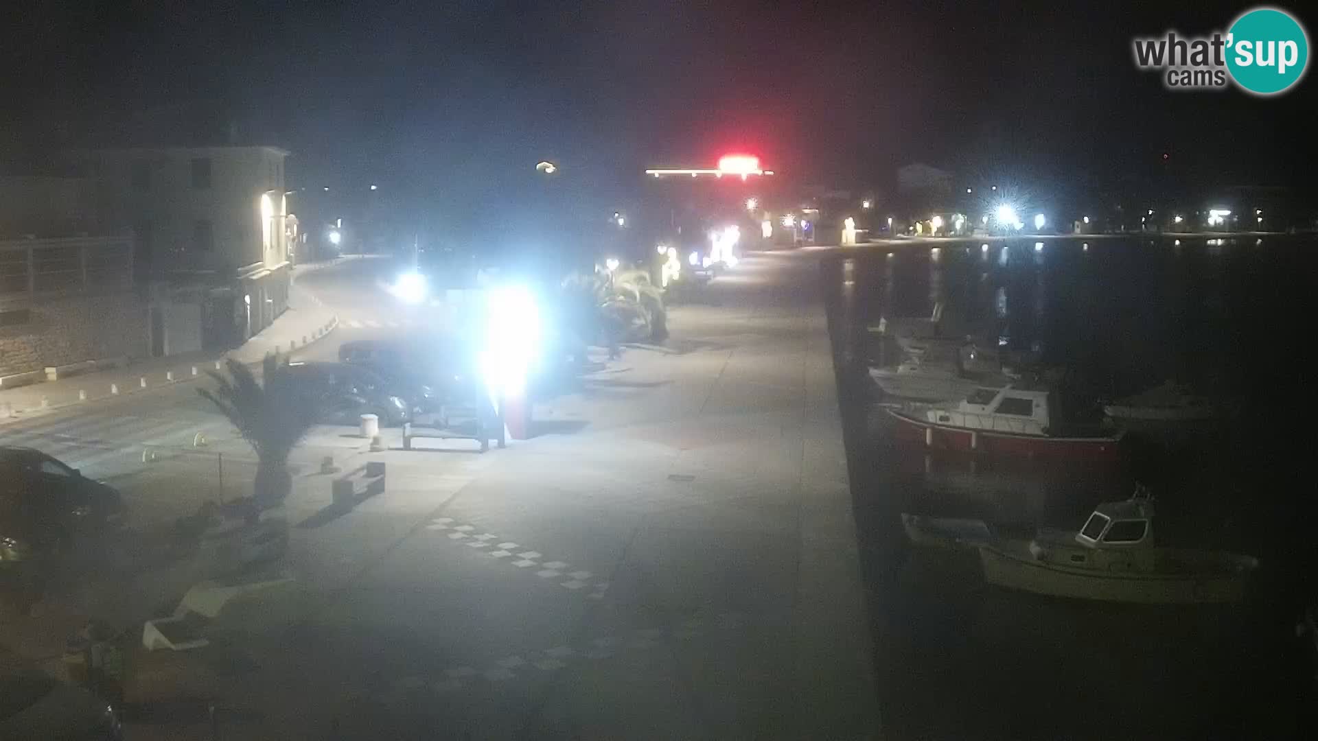 Webcam Novalja seaside promenade