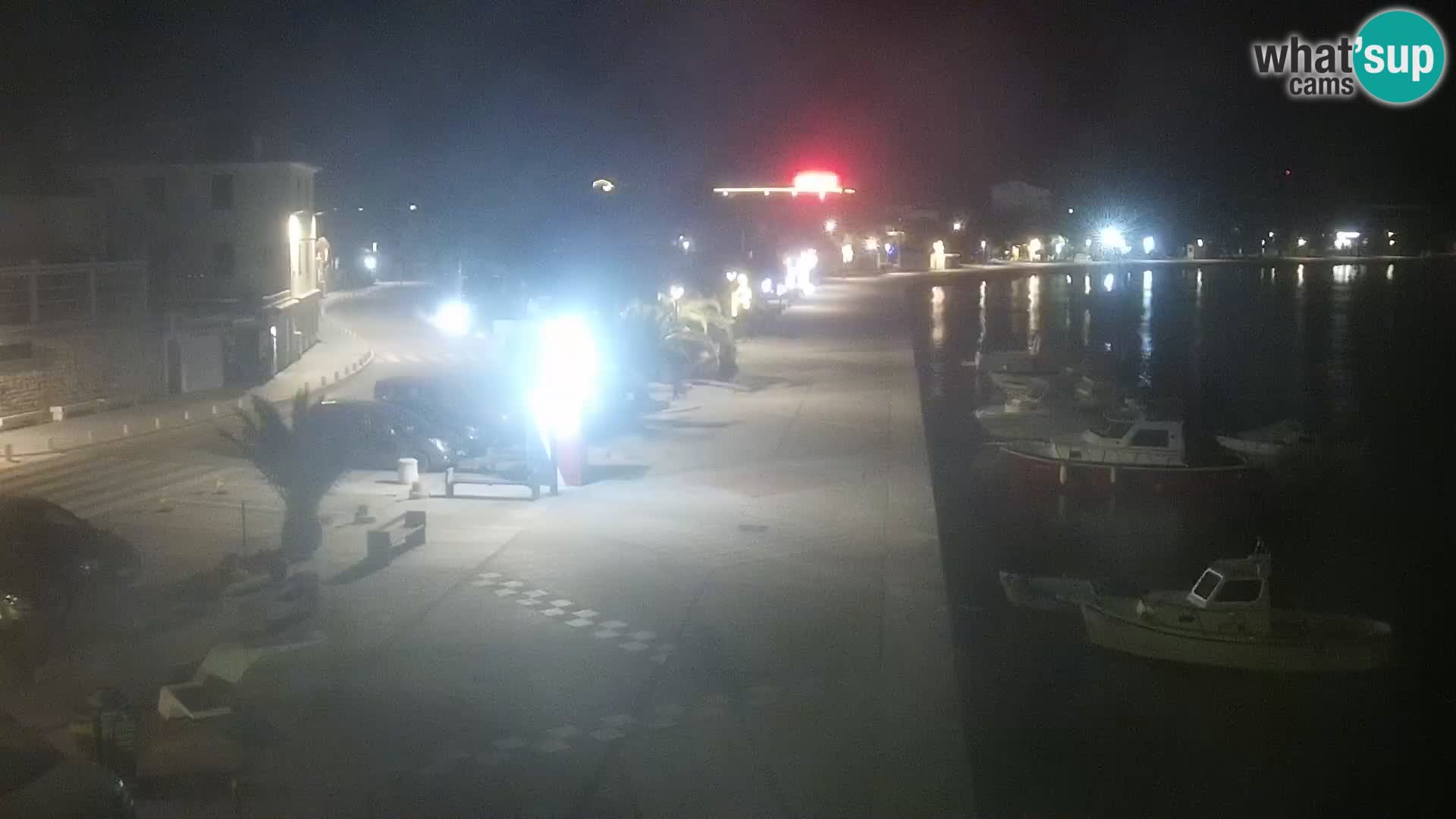 Webcam Novalja seaside promenade