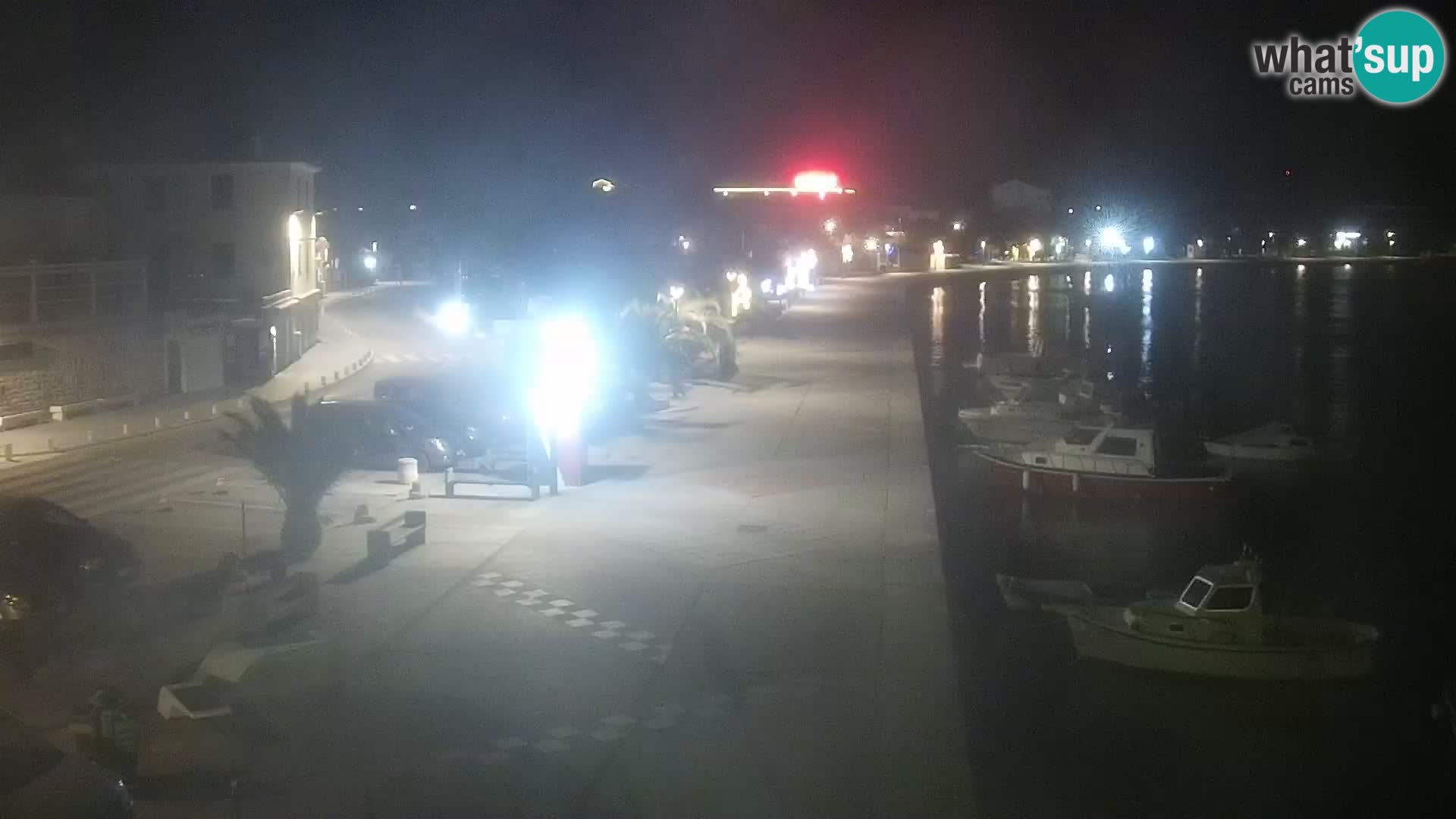 Webcam Novalja seaside promenade