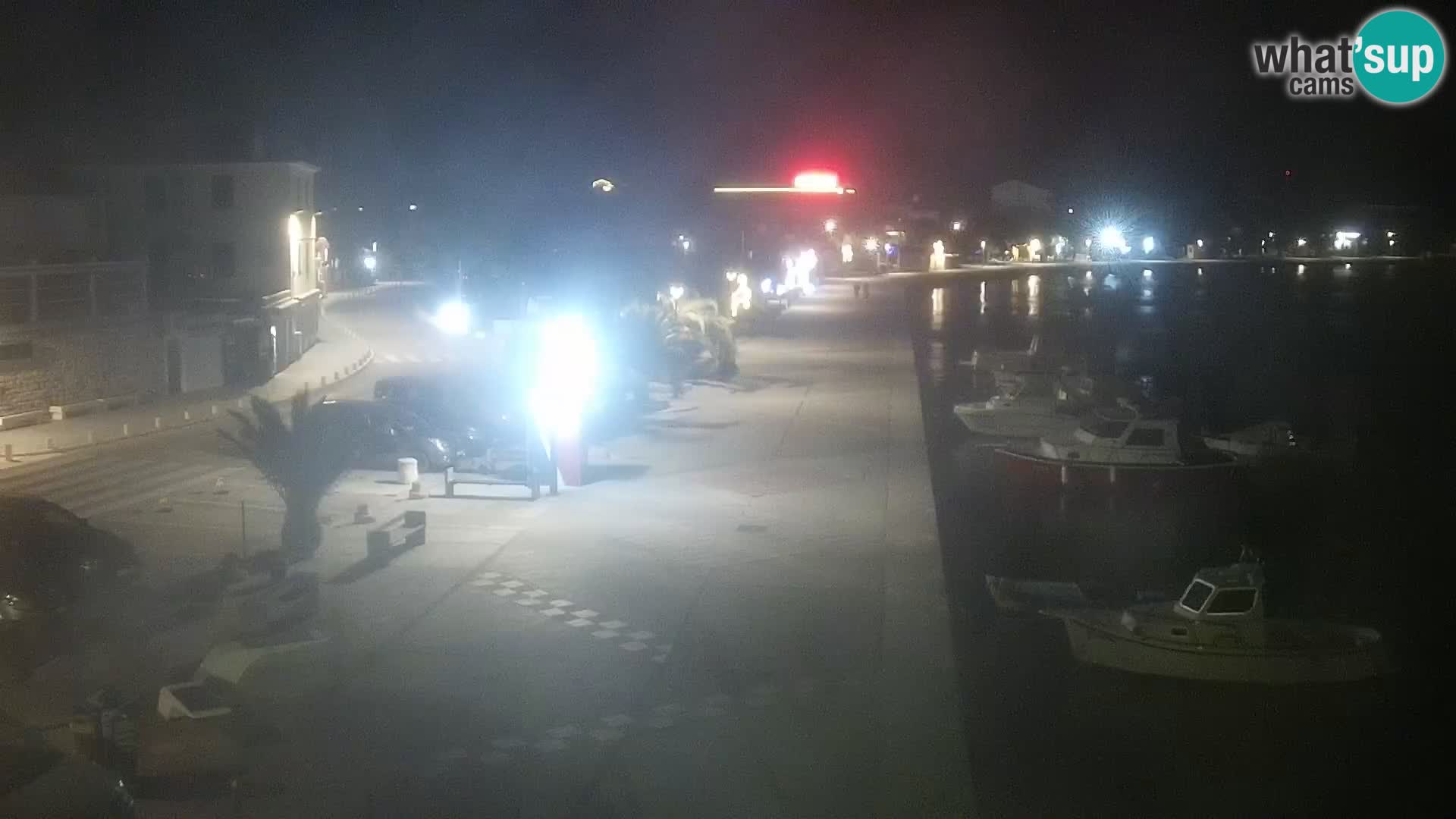 Webcam Novalja seaside promenade