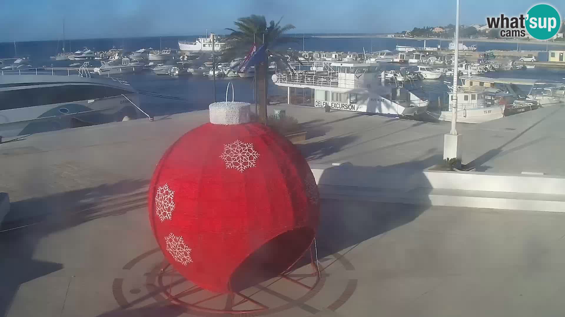 Webcam Novalja seaside promenade