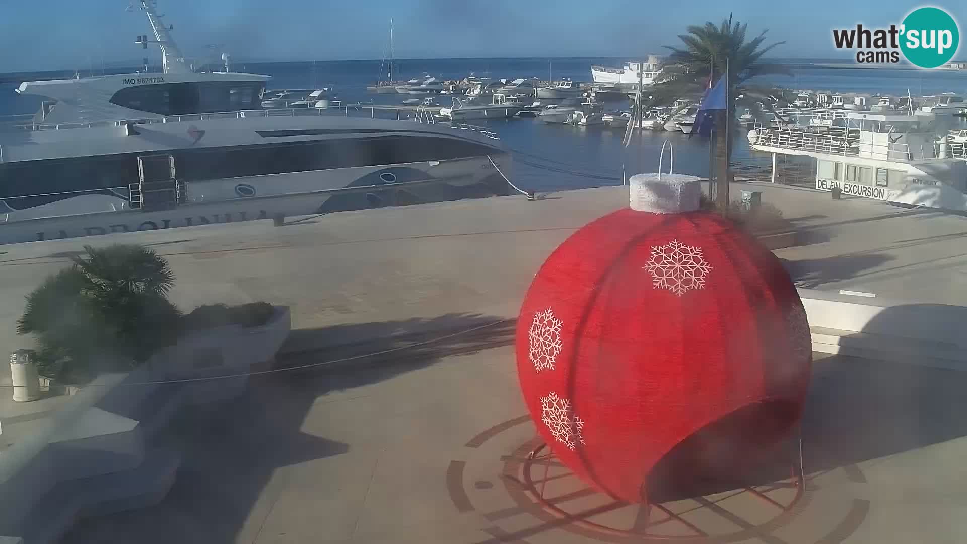 Webcam Novalja seaside promenade