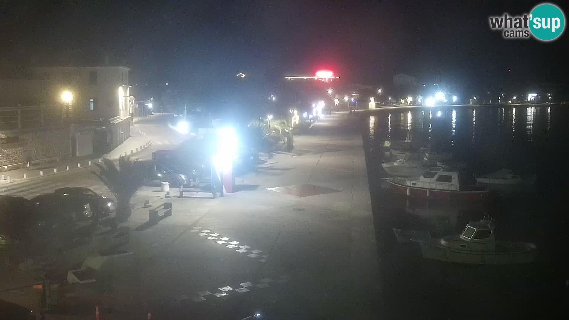 Webcam Novalja seaside promenade