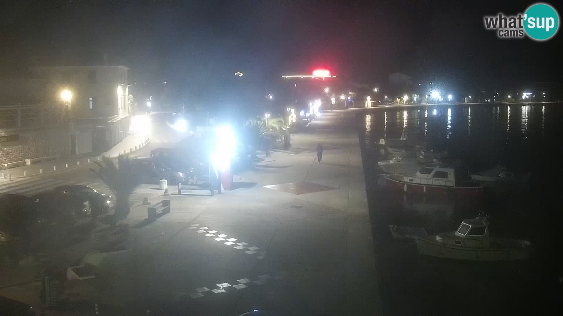 Webcam Novalja seaside promenade