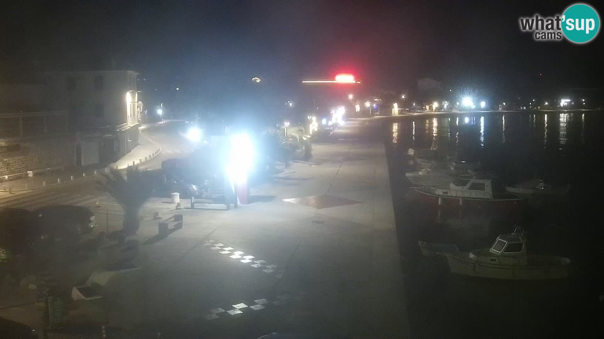 Webcam Novalja seaside promenade