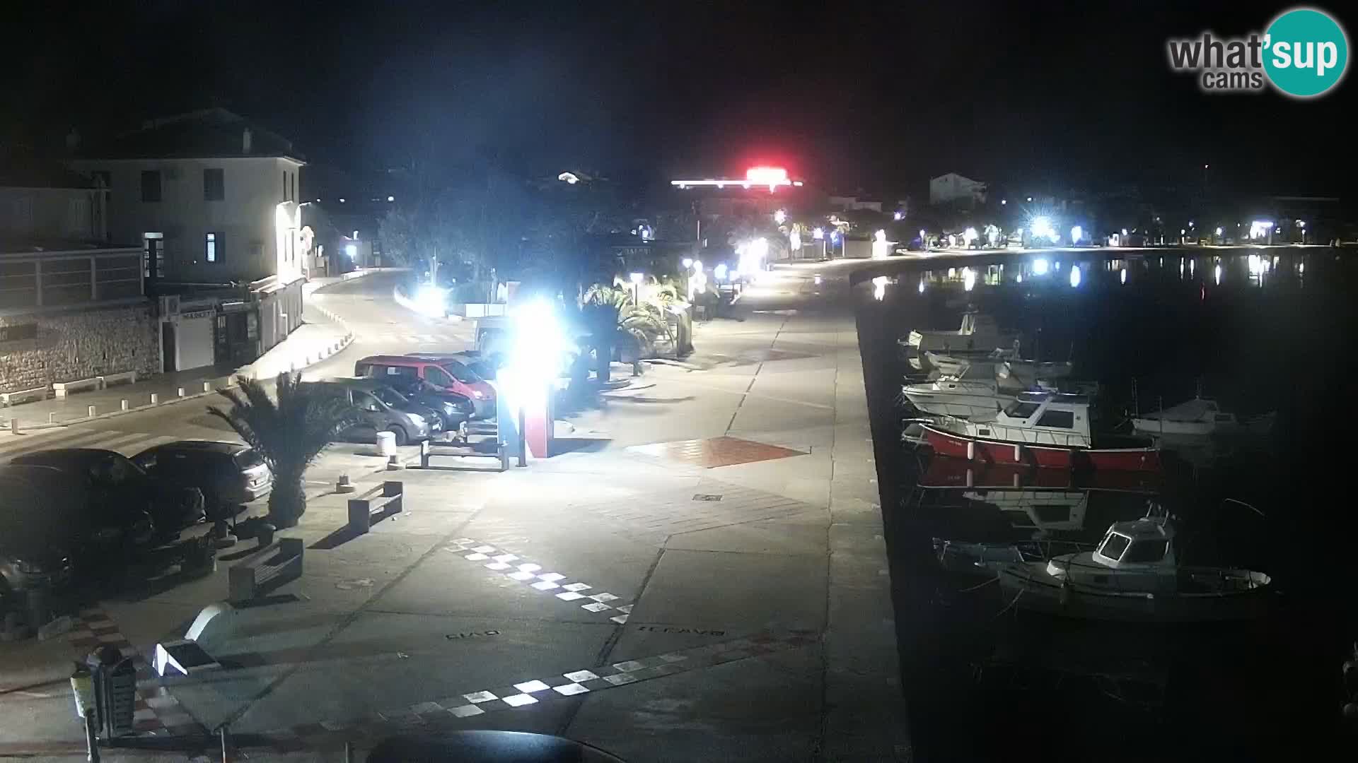 Webcam Novalja seaside promenade