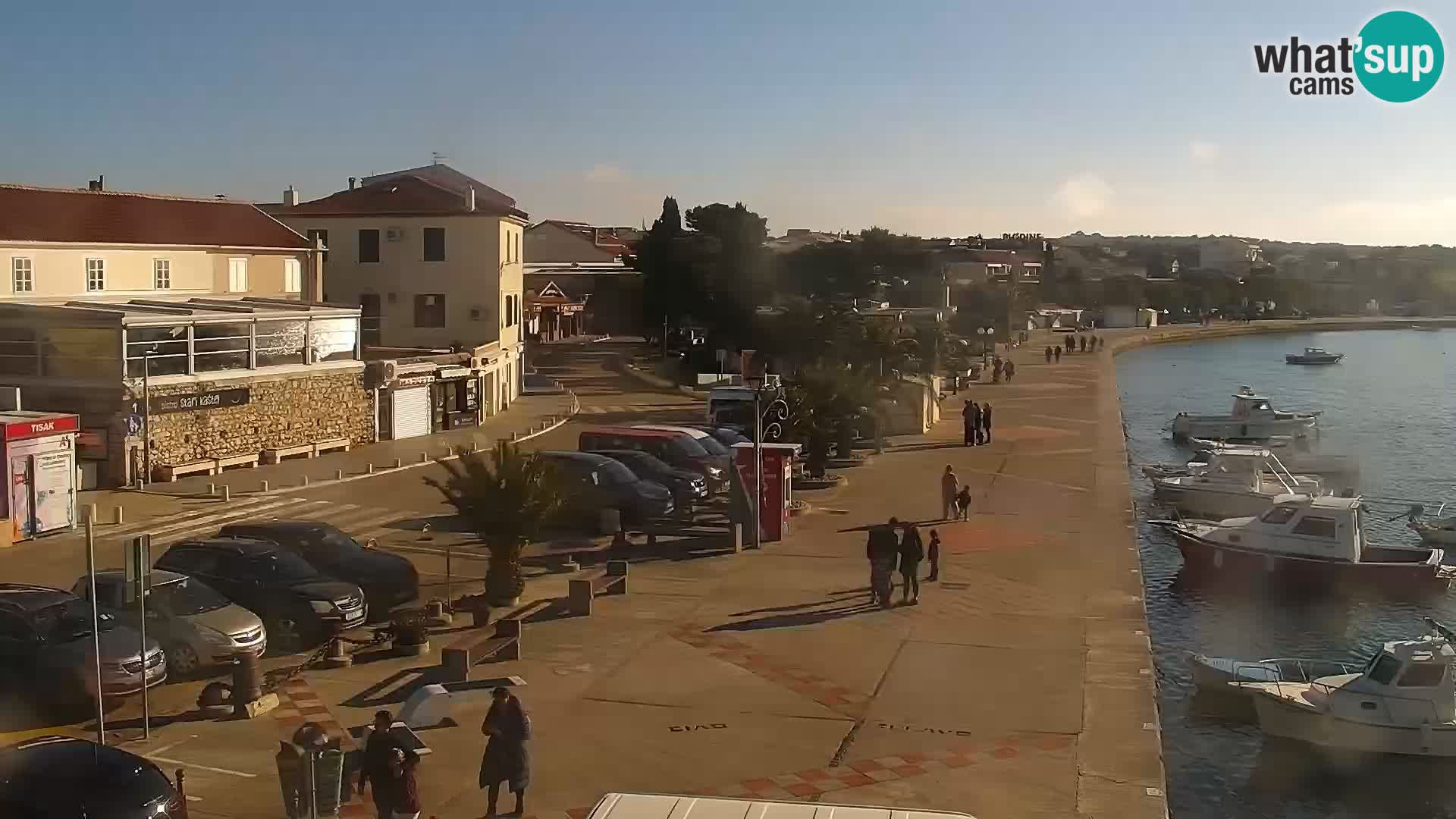 Webcam Novalja seaside promenade