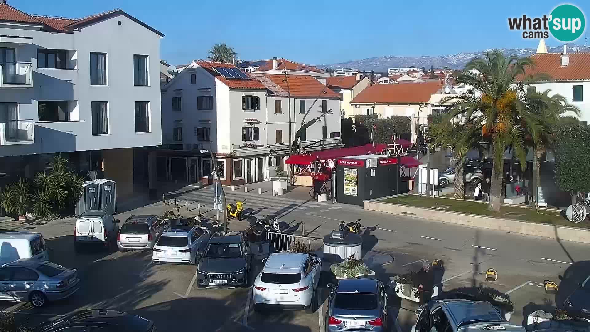 Webcam Novalja seaside promenade