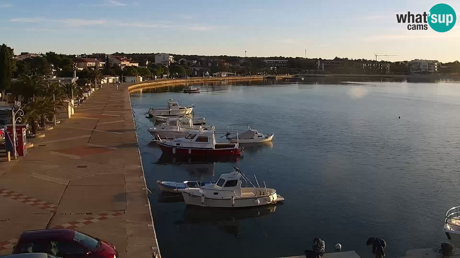 Webcam Novalja seaside promenade