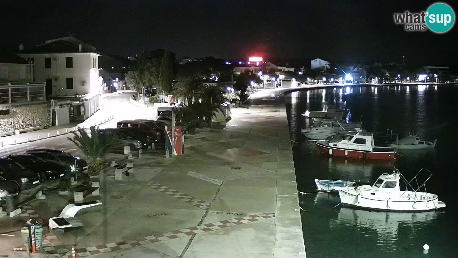 Webcam Novalja seaside promenade